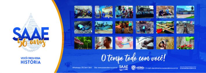 O SAAE COMEMORA 56 ANOS: O TEMPO TODO COM VOCÊ!
