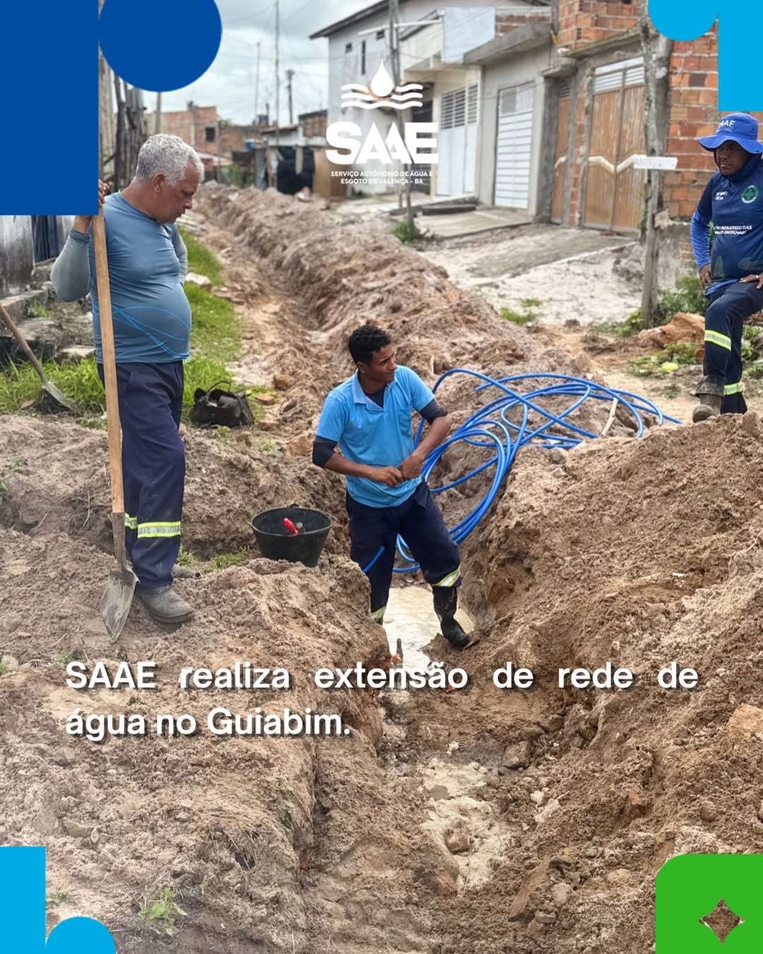 O SAAE SEGUE TRABALHANDO COM AMPLIAÇÃO DE REDE DE ÁGUA PARA GARANTIR UM ABASTECIMENTO MAIS ADEQUADO PARA A COMUNIDADE DO GUAIBIM
